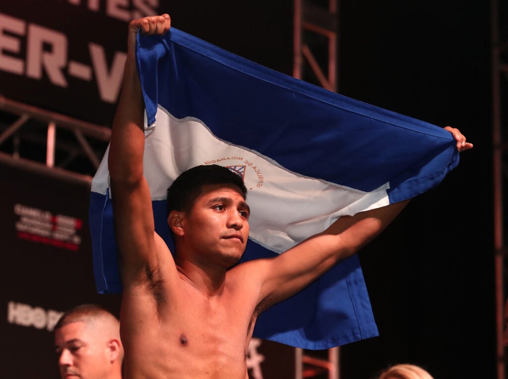 Roman Gonzalez at a weigh-in