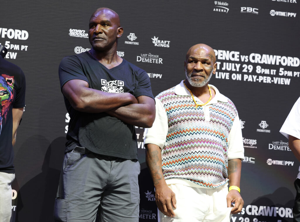 Evander Holyfield and Mike Tyson in 2023