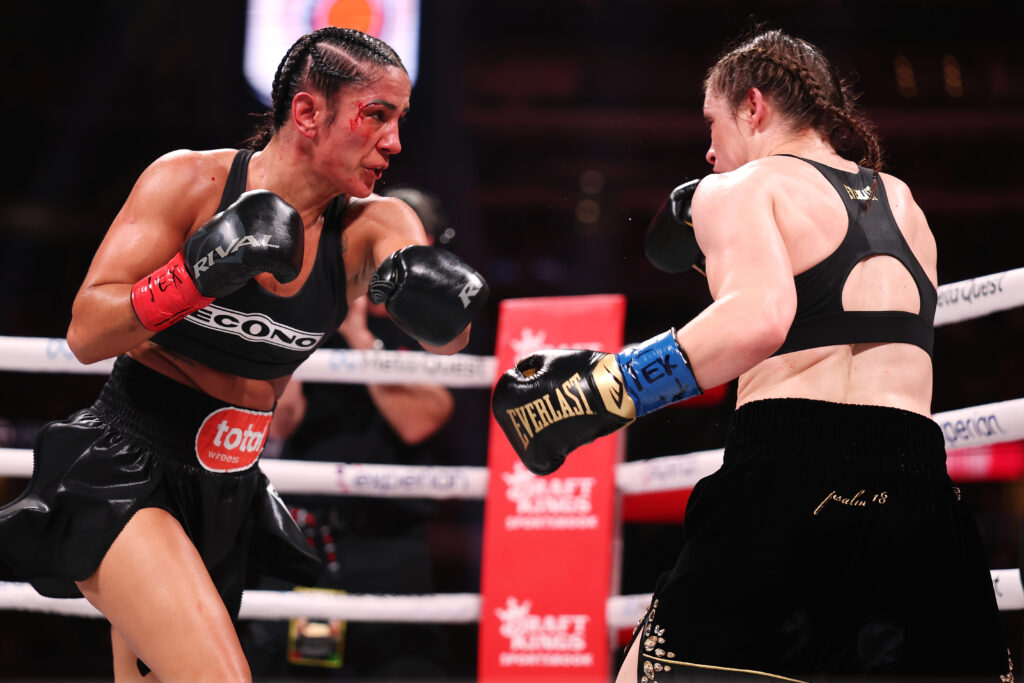 Amanda Serrano and Katie Taylor go toe-to-toe in the ring