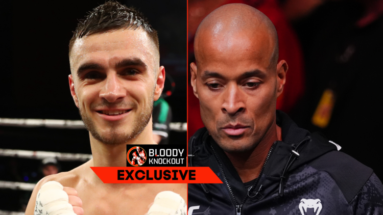 Andrew Moloney and David Goggins with exclusive banner