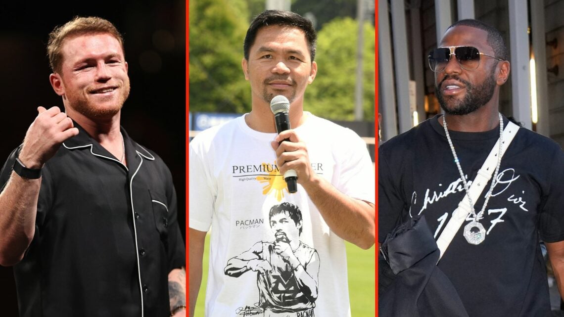 Canelo Alvarez, Manny Pacquiao and Floyd Mayweather