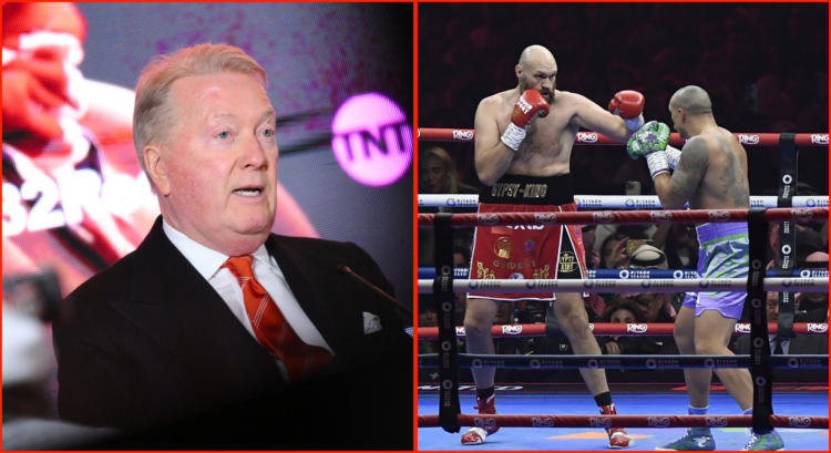Side by side of Frank Warren and Tyson Fury vs Oleksandr Usyk 2