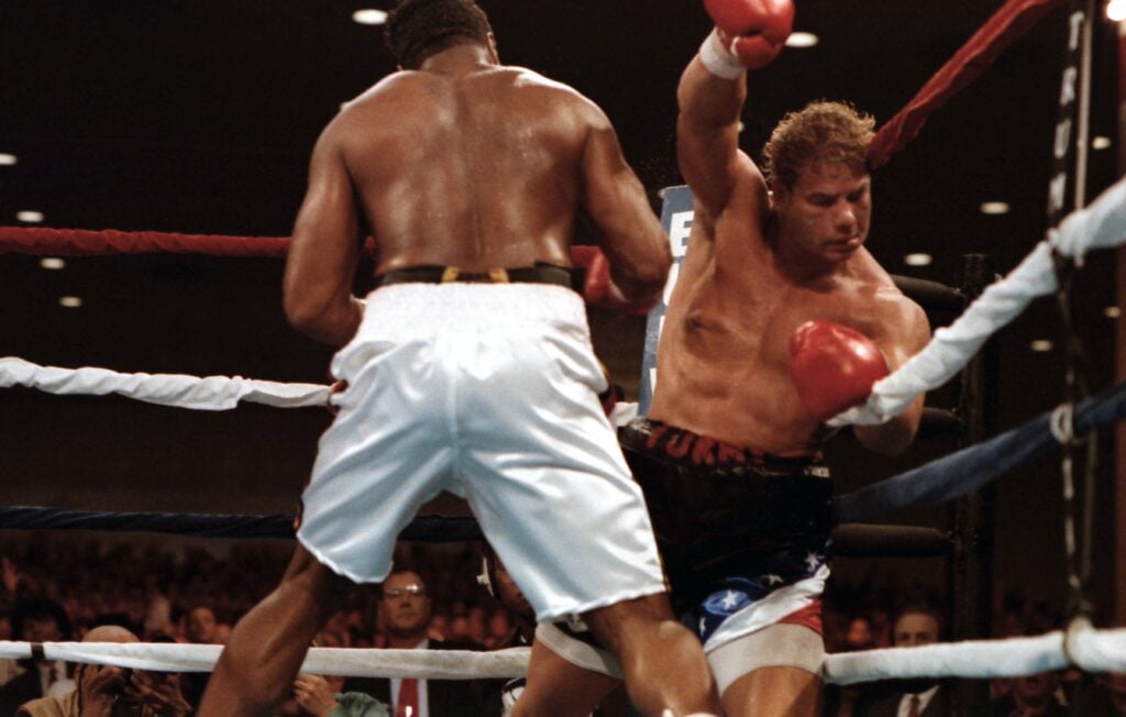 Ray Mercer knocking out Tommy Morrison