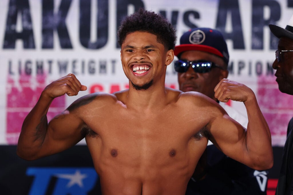 Shakur Stevenson weighing in