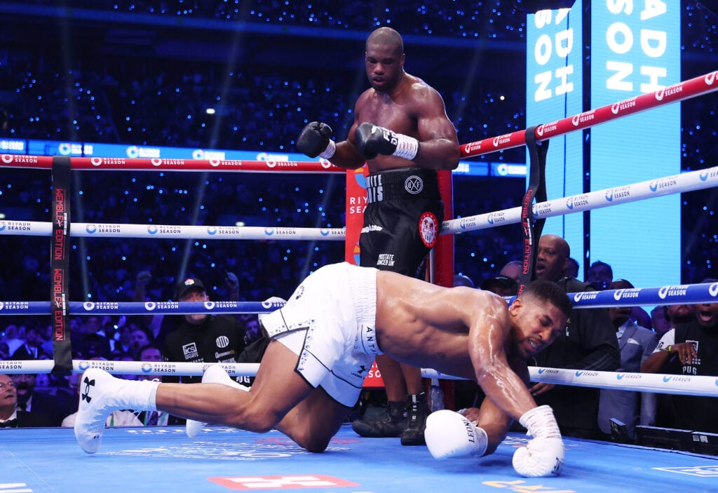 Daniel Dubois dropped Anthony Joshua