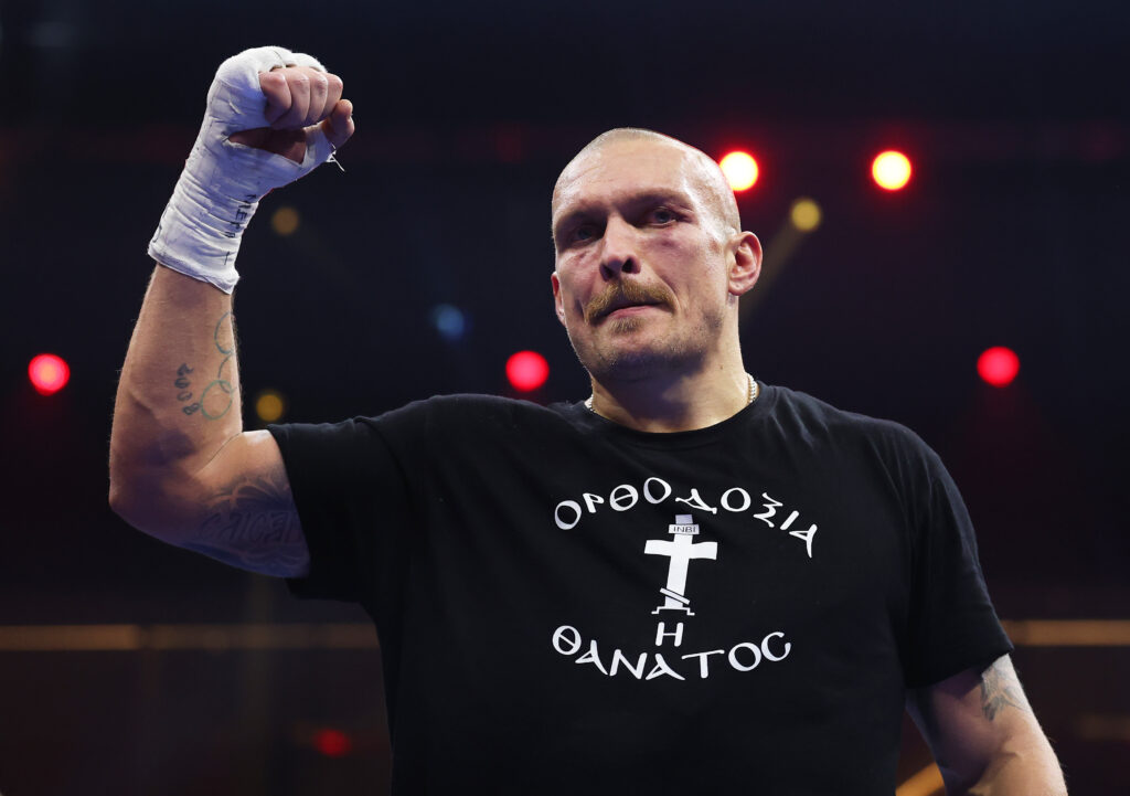 Oleksandr Usyk after beating Tyson Fury