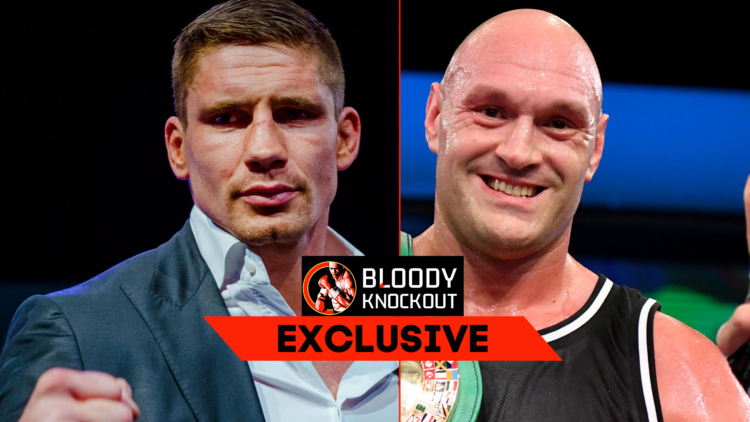 Rico Verhoeven and Tyson Fury with exclusive banner