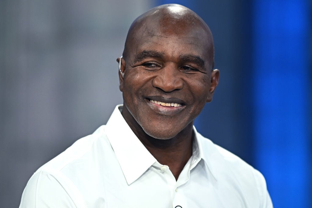 Evander Holyfield smiling