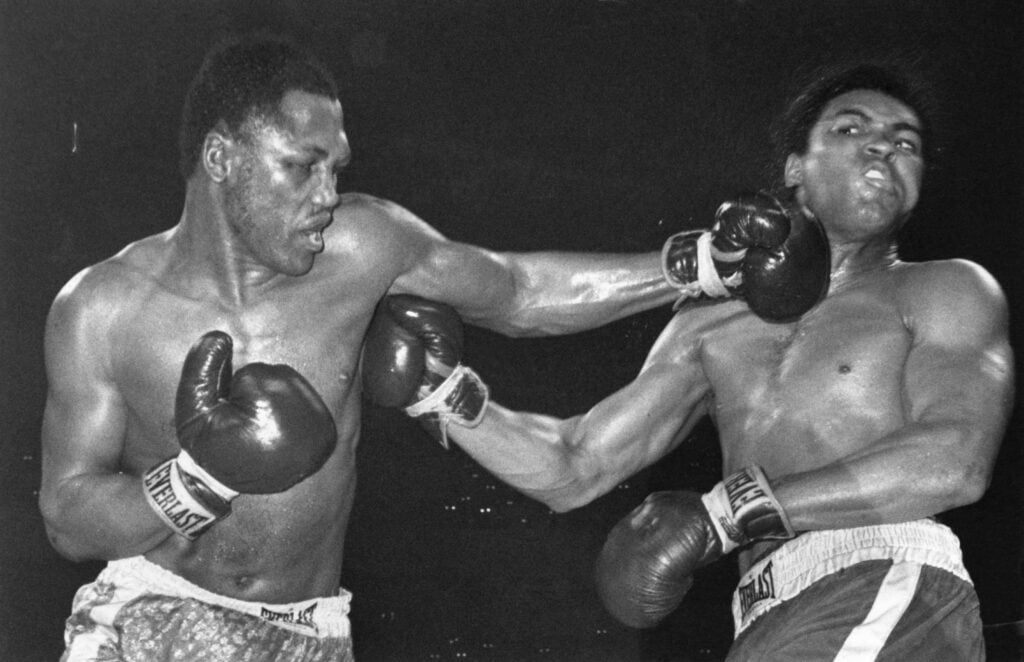 Muhammad Ali fighting Joe Frazier