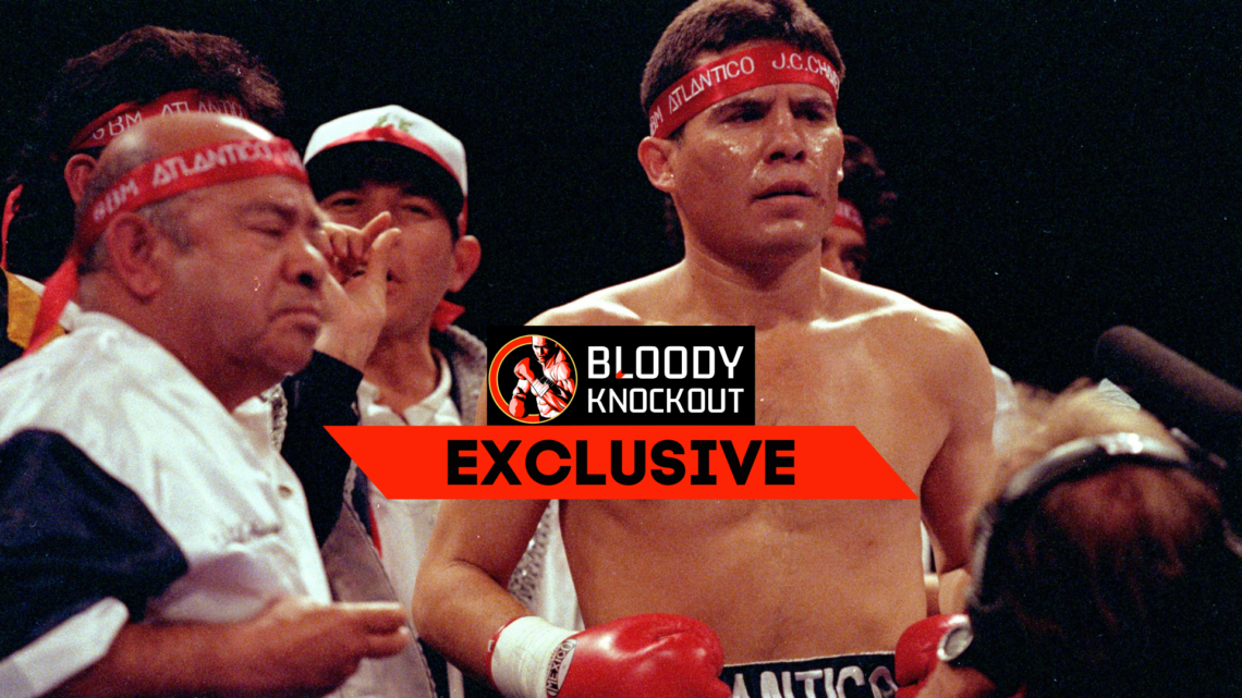 Julio Cesar Chavez with exclusive banner