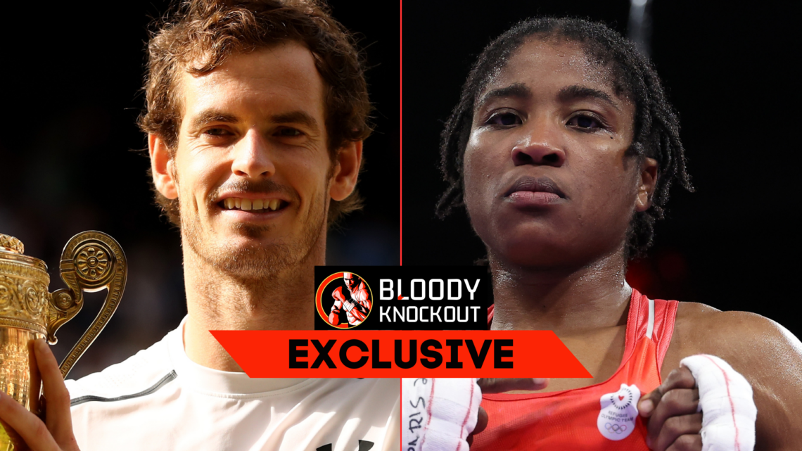 Andy Murray and Cindy Ngamba with exclusive banner