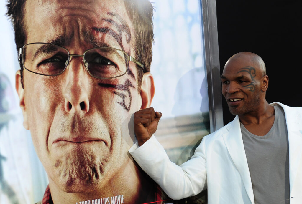 Boxer turned actor Mike Tyson arrives on