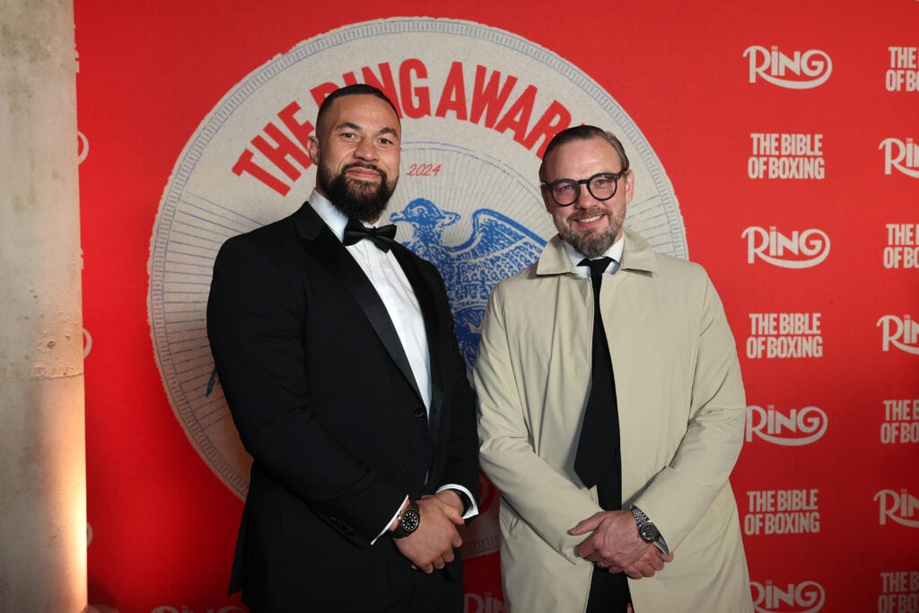 Joseph Parker and Andy Lee pose
