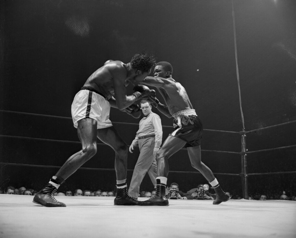 Ike Williams Boxing Against Kid Gavilan