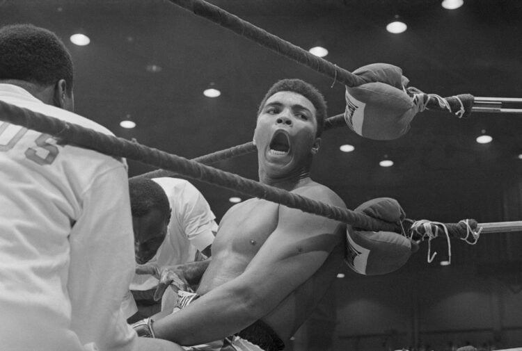 (Original Caption) Closeup of Cassius Clay after defeating Sonny Liston for the Heavyweight Championship of the World.