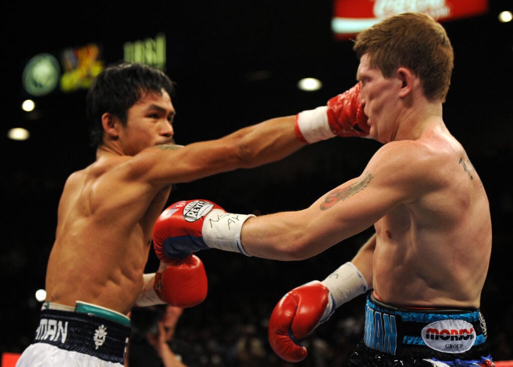 Manny Pacquiao punching Ricky Hatton