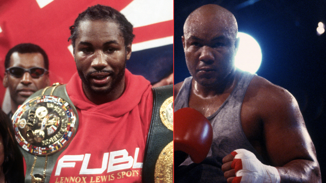 Lennox Lewis and George Foreman