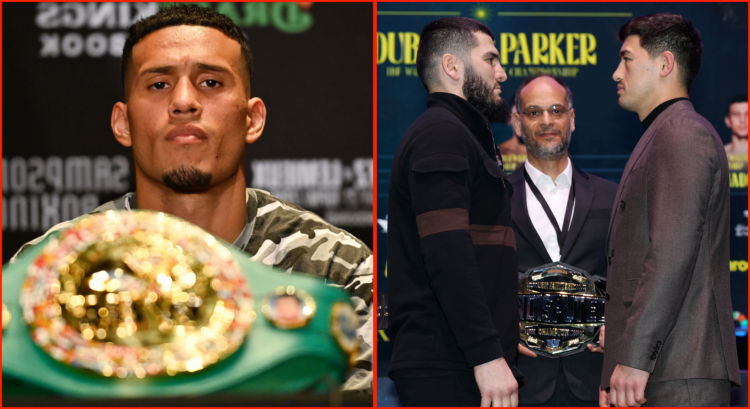 Image of David Benavidez, and Dmitry Bivol vs. Artur Beterbiev 2 pre-fight faceoff