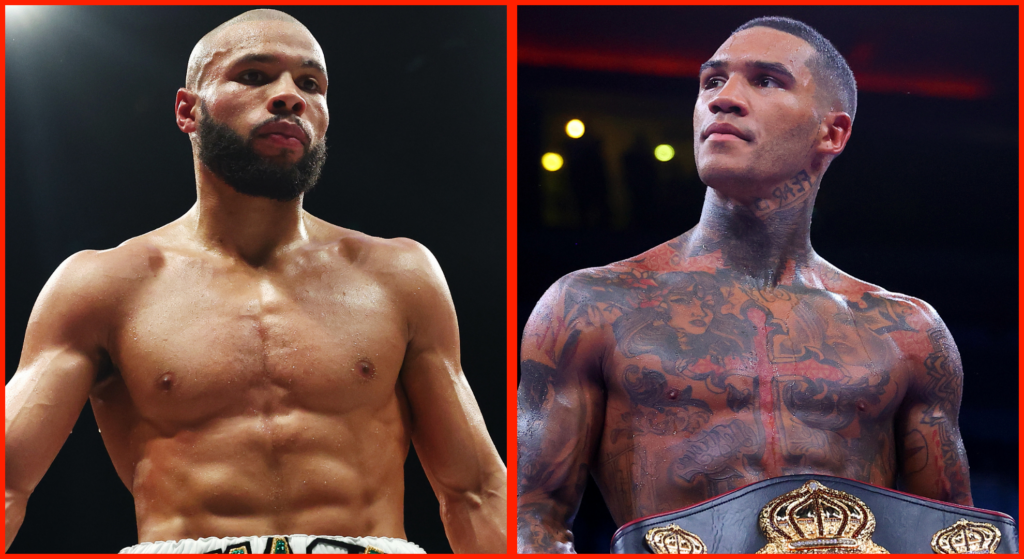 Chris Eubank Jr. and Conor Benn posing after their fights.