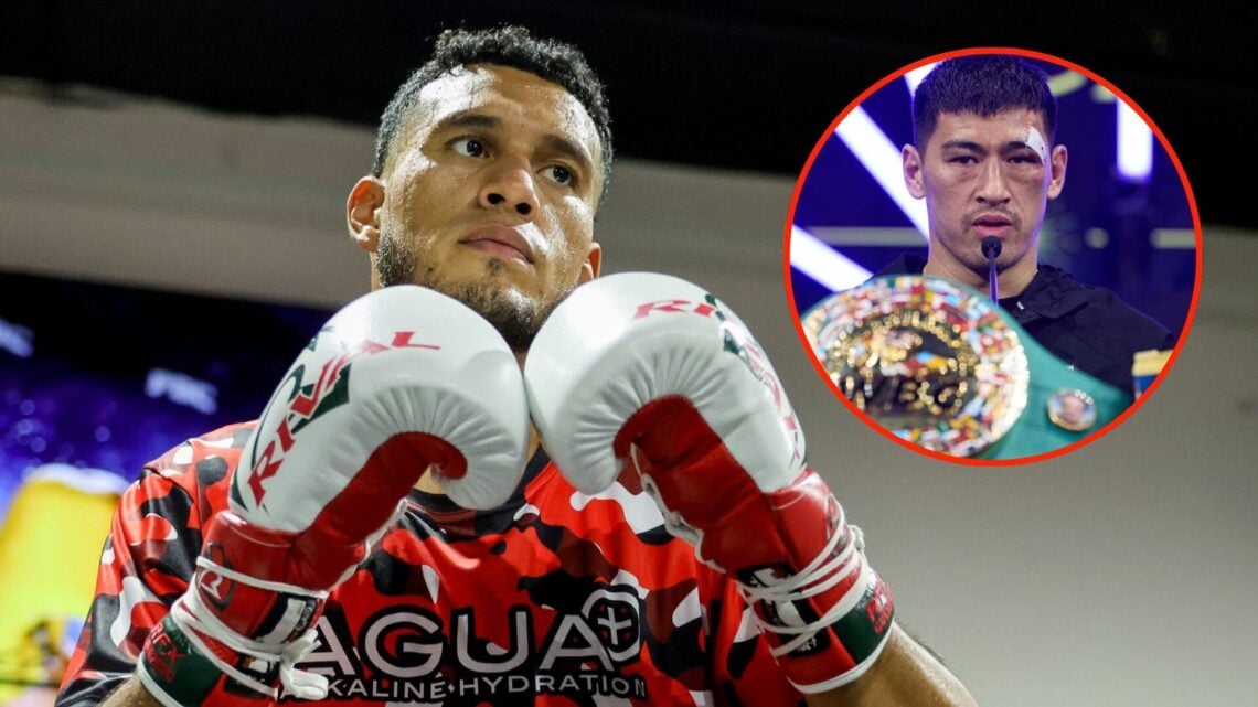 Pop out image of David Benavidez and Dmitry Bivol.