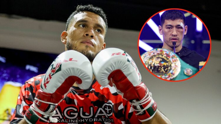 Pop out image of David Benavidez and Dmitry Bivol.