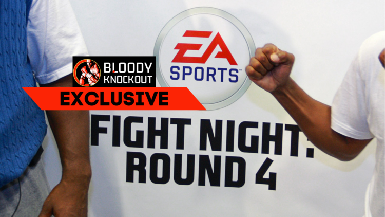 EA Sports Fight Night Round 4 promotional event with exclusive banner