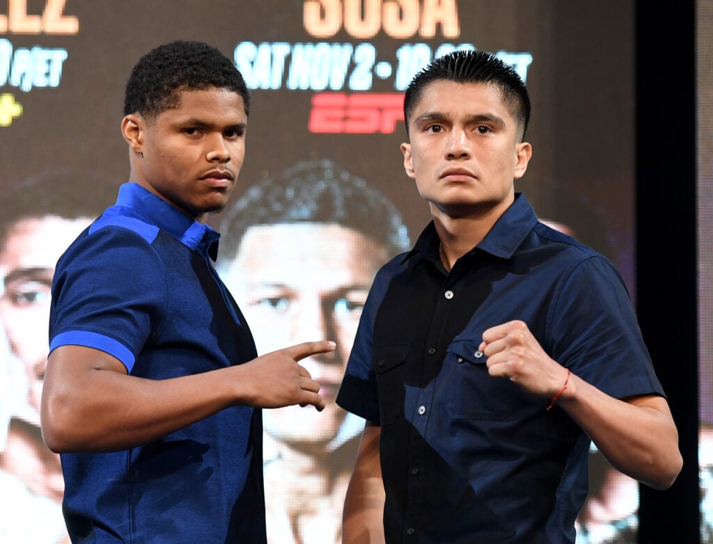 Shakur Stevenson and Joet Gonzalez face-off