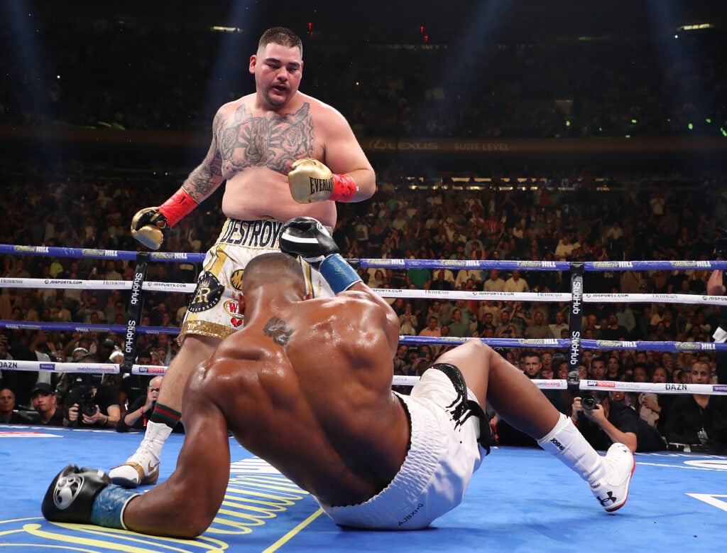 Anthony Joshua dropped by Andy Ruiz Jr.