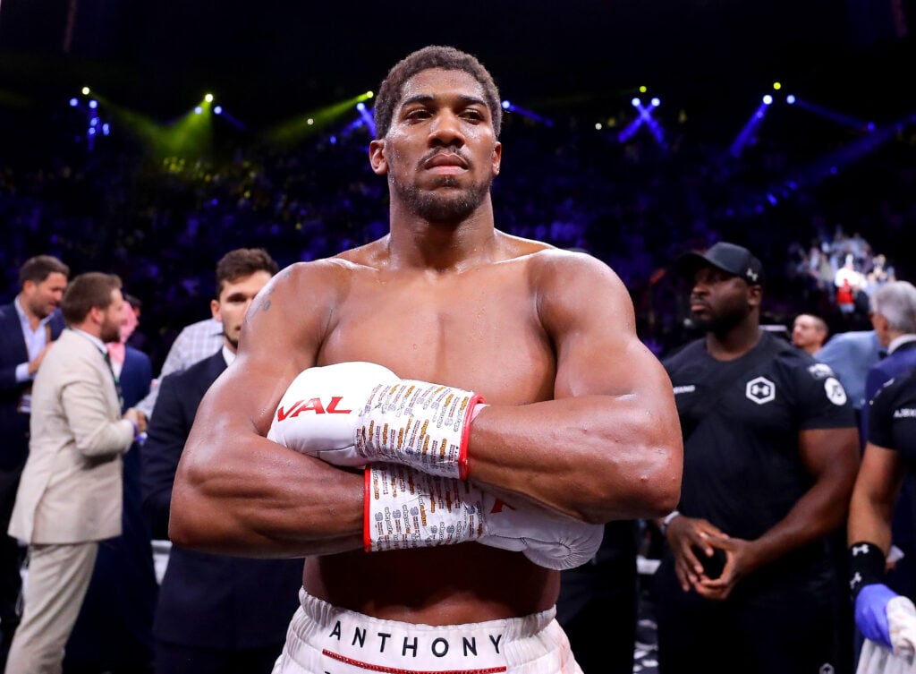 Anthony Joshua after defeating Andy Ruiz Jr.