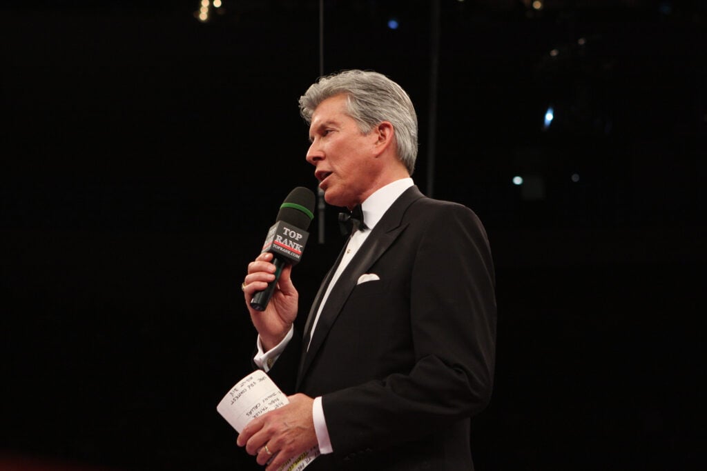 Michael Buffer announcing in ring