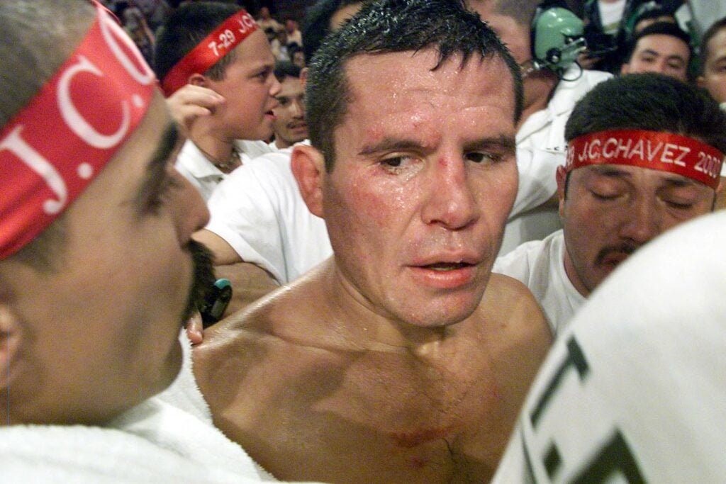 Julio César Chávez after loss