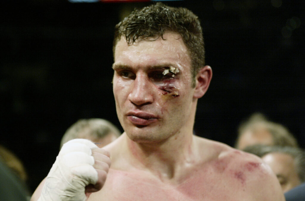 Vitali Klitschko with cut