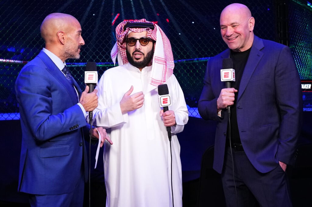 Image of Jon Anik, Turki Alalshikh and Dana White