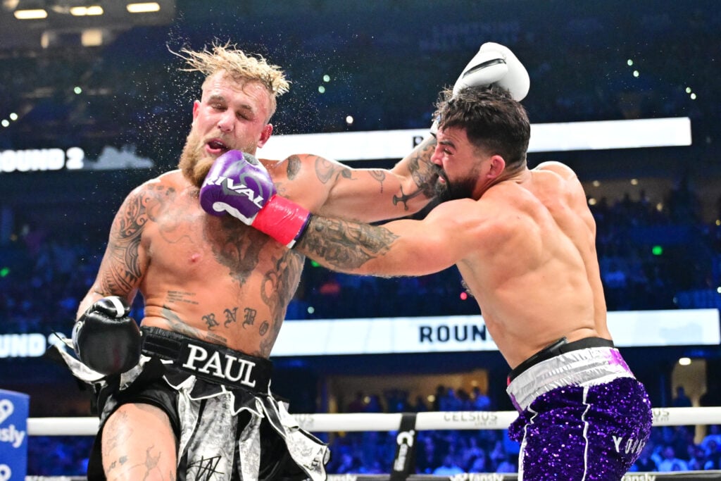 Jake Paul punched by Mike Perry