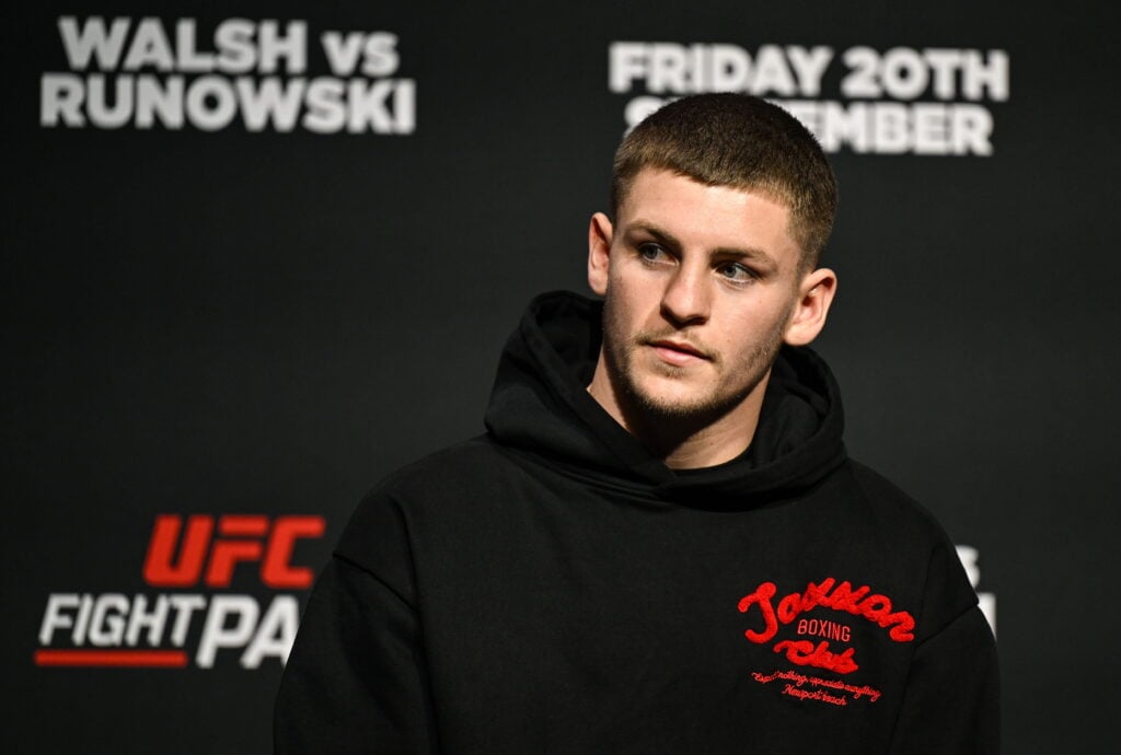 Callum Walsh looking on at press conference