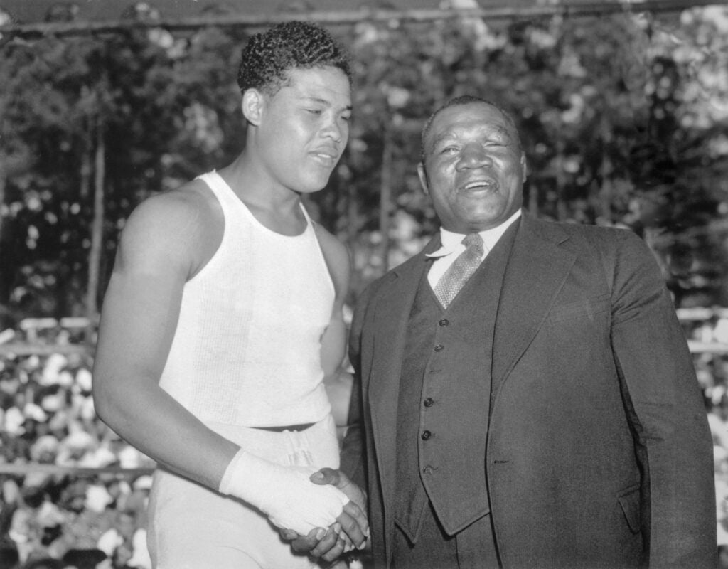 Joe Louis Poses With Sam Langford