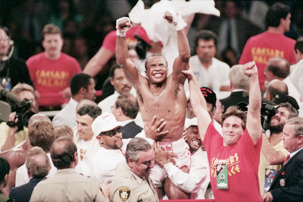 Sugar Ray Leonard During a Victory Celebration