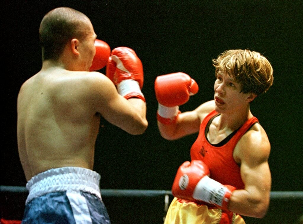 Female boxer Margaret MacGregor (R) of Bremerton,