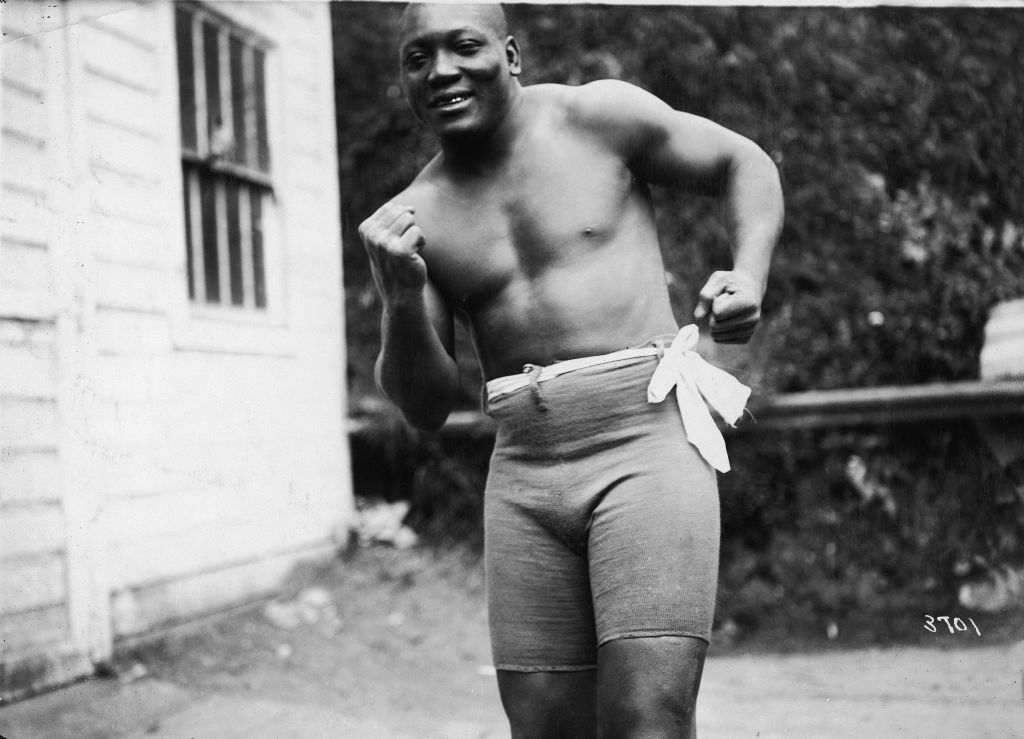 Jack Johnson In Boxing Stance