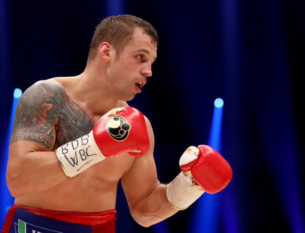 Mairis Briedis in the ring in his fight with Marco Huck