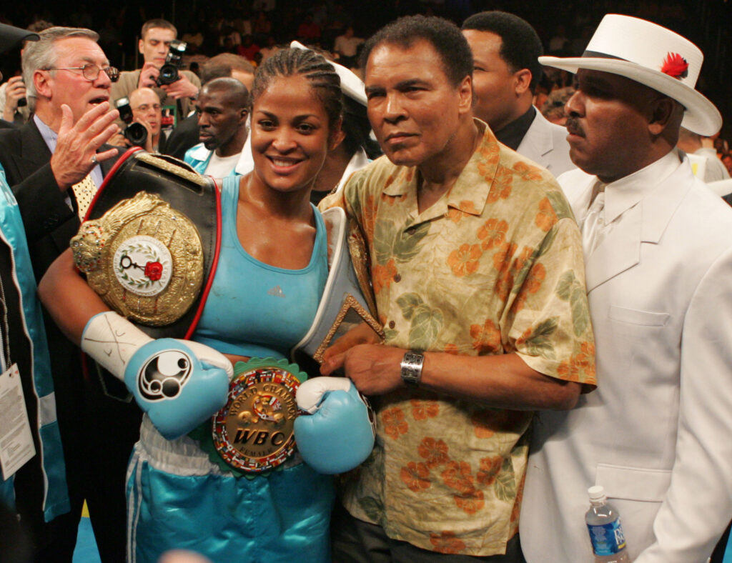 Laila Ali with Muhammad Ali