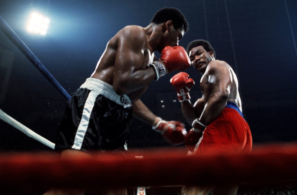 George Foreman And Jimmy Young Boxing At Roberto Clemente Coliseum