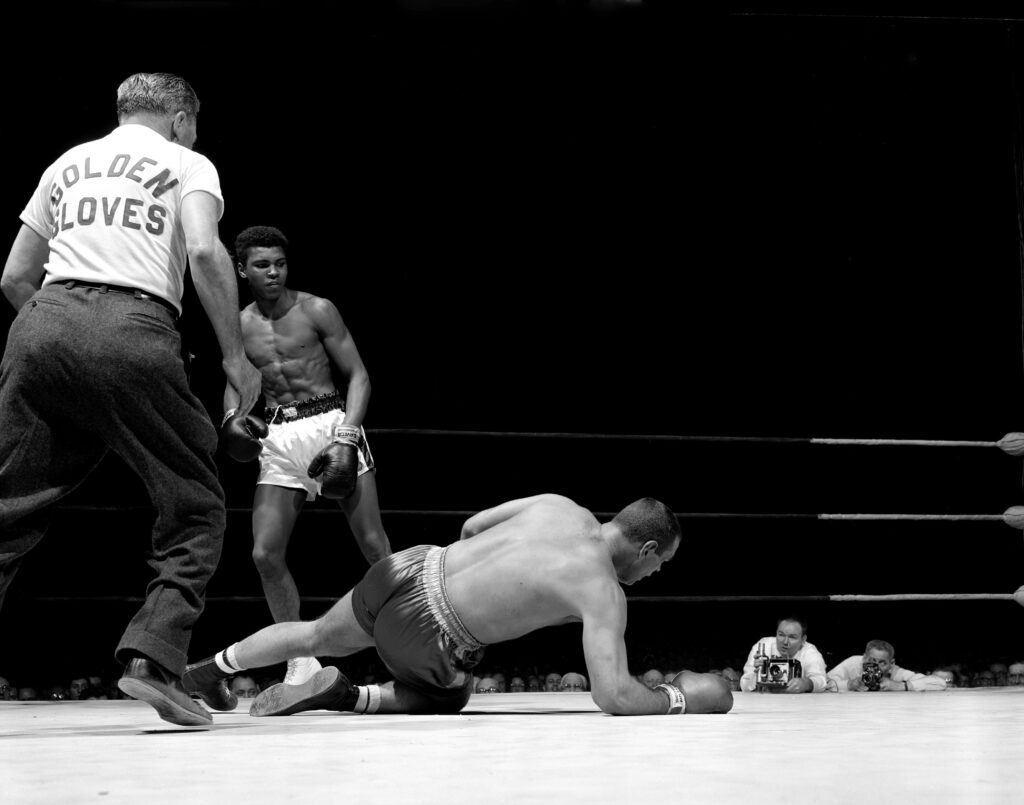 Muhammad Ali's first appearance in Madison Square Garden lef