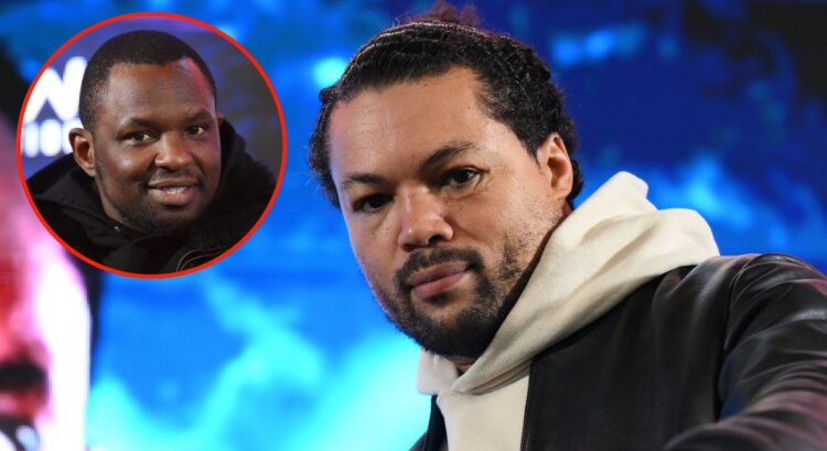 Image of Joe Joyce. Inset, Dillian Whyte