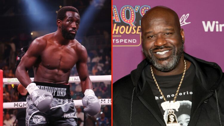 Side by side image of Shaquille O’Neal and Terence Crawford.