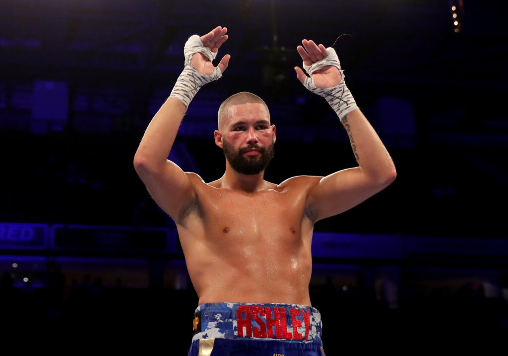 Tony Bellew raising his hands in the ring