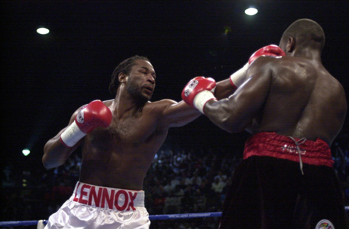 21 Apr 2001:  Hasim Rahman in action on his way to becoming the new heavyweight champion of the world by knocking out Lennox Lewis in the fifth rou...