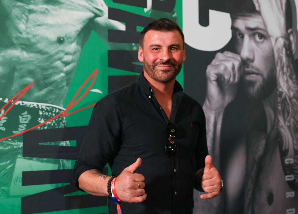Joe Calzaghe poses