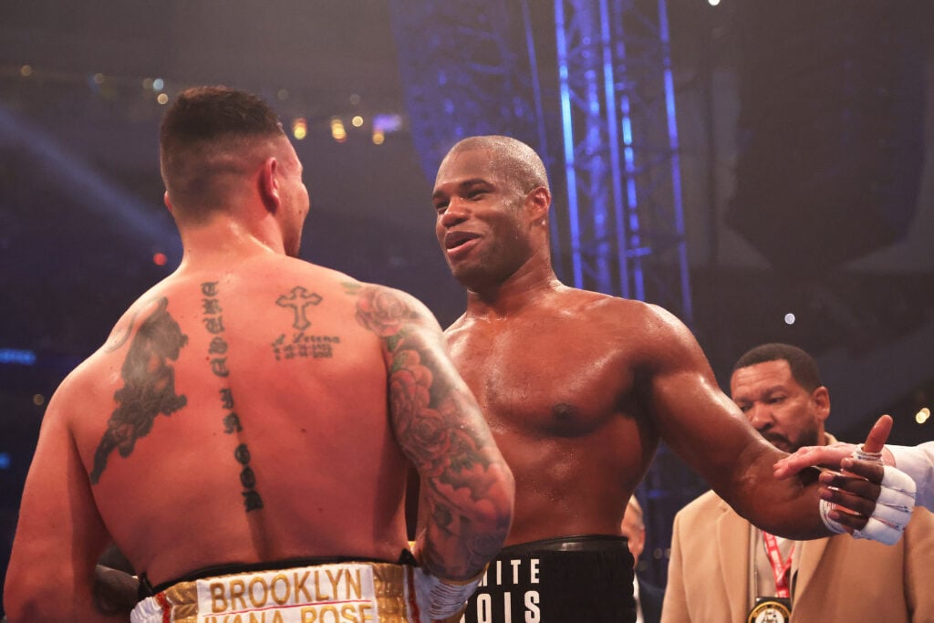 Daniel Dubois and Kevin Lerena after their fight
