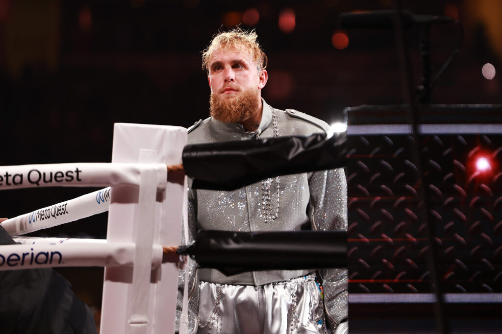 Jake Paul at a boxing open workout.